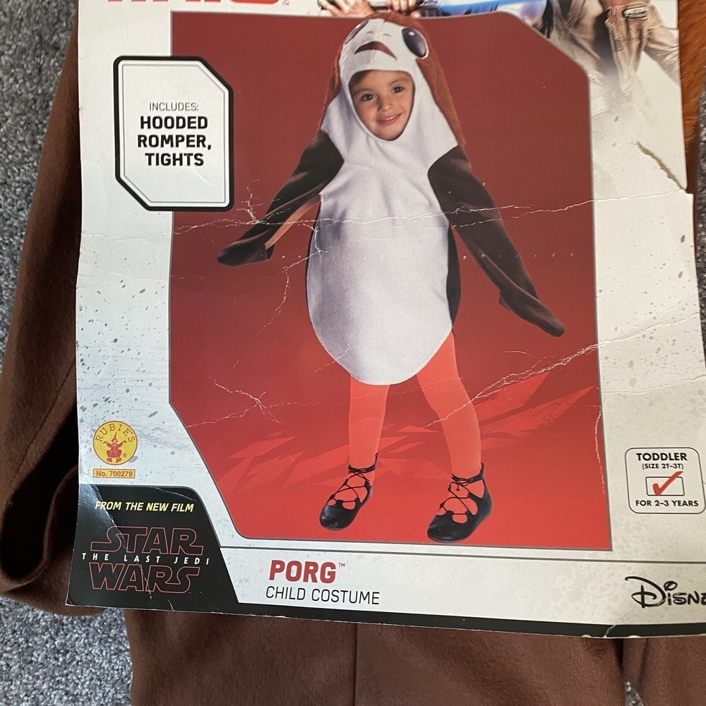 STAR WARS PORG Costume Toddler 2T 3T Baby The Last Jedi Purim NEW Halloween